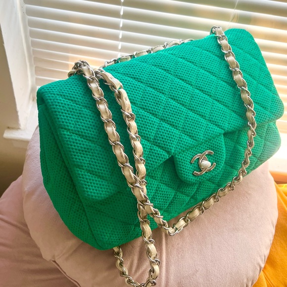 💚💚Rare Chanel Large Flap Bag - Picture 12 of 15